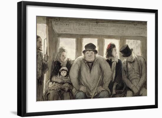 The Omnibus, 1864-Honore Daumier-Framed Giclee Print