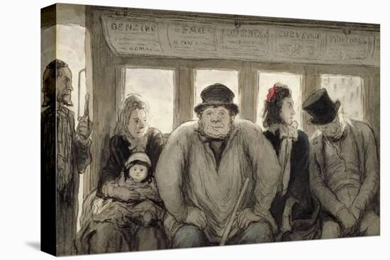 The Omnibus, 1864-Honore Daumier-Stretched Canvas
