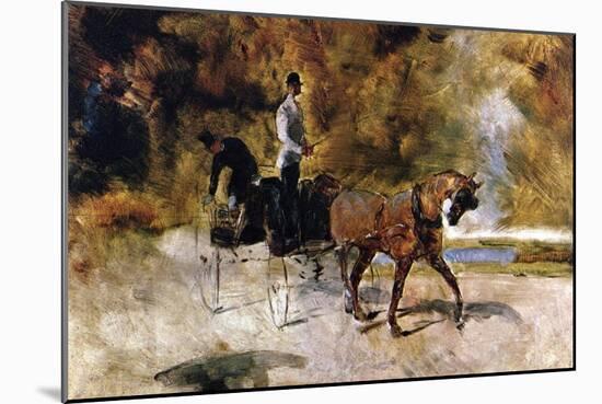 The One Horse Carraige-Henri de Toulouse-Lautrec-Mounted Art Print