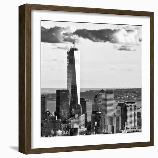 The One World Trade Center (1WTC) at Sunset, Manhattan, New York, Square-Philippe Hugonnard-Framed Photographic Print