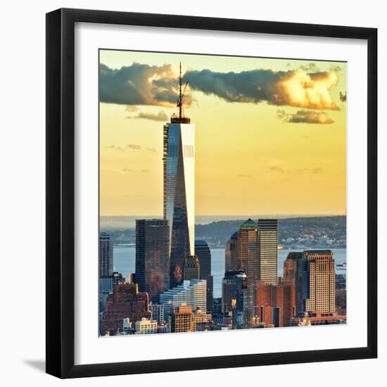 The One World Trade Center (1Wtc) at Sunset, Manhattan, New York, United States, Square-Philippe Hugonnard-Framed Photographic Print