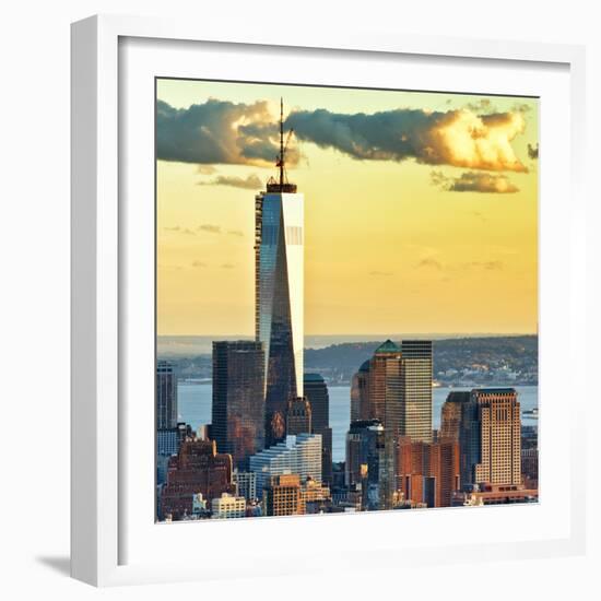 The One World Trade Center (1Wtc) at Sunset, Manhattan, New York, United States, Square-Philippe Hugonnard-Framed Photographic Print