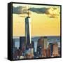 The One World Trade Center (1Wtc) at Sunset, Manhattan, New York, United States, Square-Philippe Hugonnard-Framed Stretched Canvas