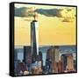 The One World Trade Center (1Wtc) at Sunset, Manhattan, New York, United States, Square-Philippe Hugonnard-Framed Stretched Canvas