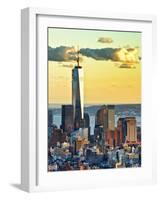 The One World Trade Center (1Wtc) at Sunset, Manhattan, New York, United States-Philippe Hugonnard-Framed Photographic Print