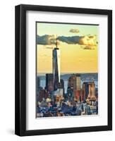 The One World Trade Center (1Wtc) at Sunset, Manhattan, New York, United States-Philippe Hugonnard-Framed Photographic Print