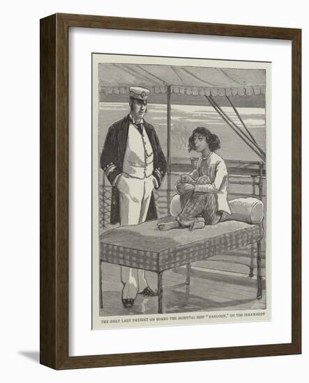 The Only Lady Patient on Board the Hospital Ship Rangoon, on the Irrawaddy-null-Framed Giclee Print