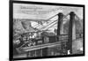 The Only Route to Niagara Falls and Suspension Bridge-null-Framed Giclee Print