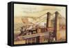 The Only Route Via Niagara Falls-null-Framed Stretched Canvas