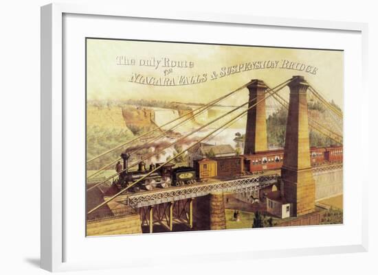 The Only Route Via Niagara Falls-null-Framed Art Print