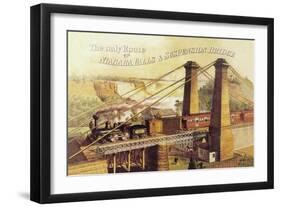 The Only Route Via Niagara Falls-null-Framed Art Print
