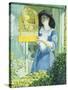 The Open Window-Frederick Carl Frieseke-Stretched Canvas