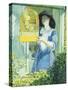 The Open Window-Frederick Carl Frieseke-Stretched Canvas