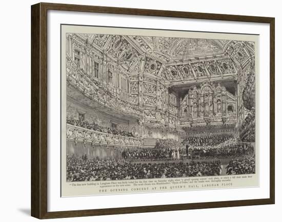 The Opening Concert at the Queen's Hall, Langham Place-null-Framed Giclee Print