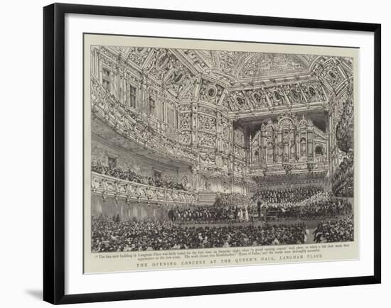 The Opening Concert at the Queen's Hall, Langham Place-null-Framed Giclee Print