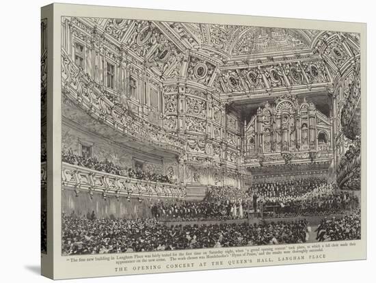 The Opening Concert at the Queen's Hall, Langham Place-null-Stretched Canvas