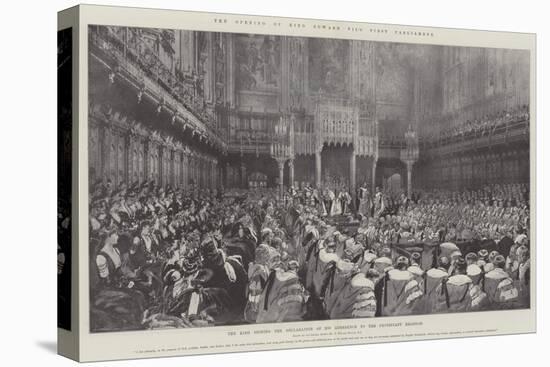 The Opening of King Edward VII's First Parliament-Thomas Walter Wilson-Stretched Canvas