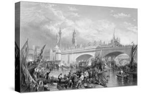 The Opening of London Bridge by King William IV and Queen Adelaide, 1831-Clarkson Stanfield-Stretched Canvas