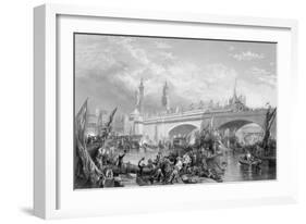 The Opening of London Bridge by King William IV and Queen Adelaide, 1831-Clarkson Stanfield-Framed Giclee Print