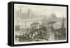 The Opening of New London Bridge-Clarkson R.A. Stanfield-Framed Stretched Canvas