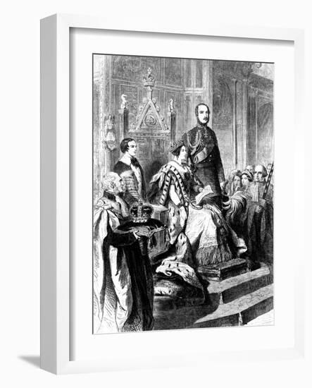 The Opening of Parliament by Queen Victoria, 1856-Gustave Janet-Framed Giclee Print