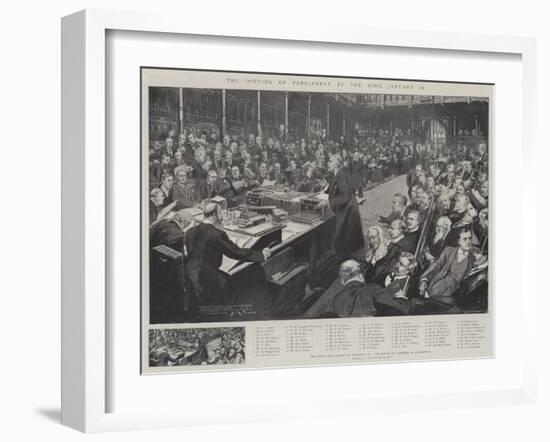 The Opening of Parliament by the King, 16 January-Thomas Walter Wilson-Framed Giclee Print