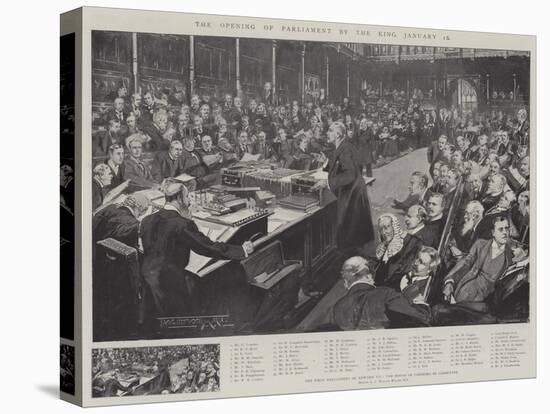 The Opening of Parliament by the King, 16 January-Thomas Walter Wilson-Stretched Canvas