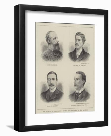 The Opening of Parliament, Movers and Seconders of the Address-null-Framed Giclee Print