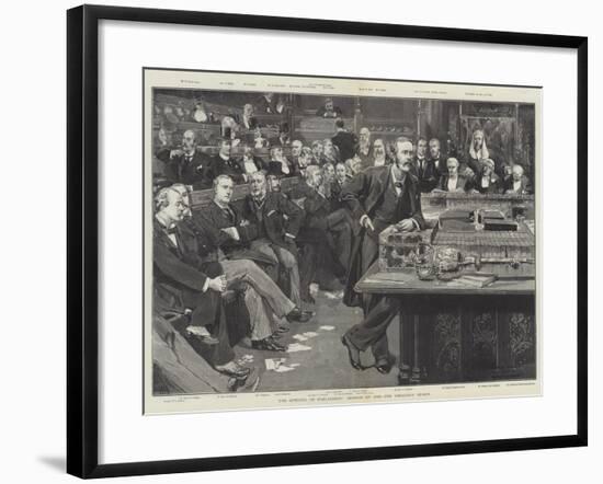 The Opening of Parliament, Session of 1892, the Treasury Bench-Thomas Walter Wilson-Framed Giclee Print