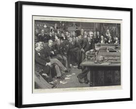 The Opening of Parliament, Session of 1892, the Treasury Bench-Thomas Walter Wilson-Framed Giclee Print