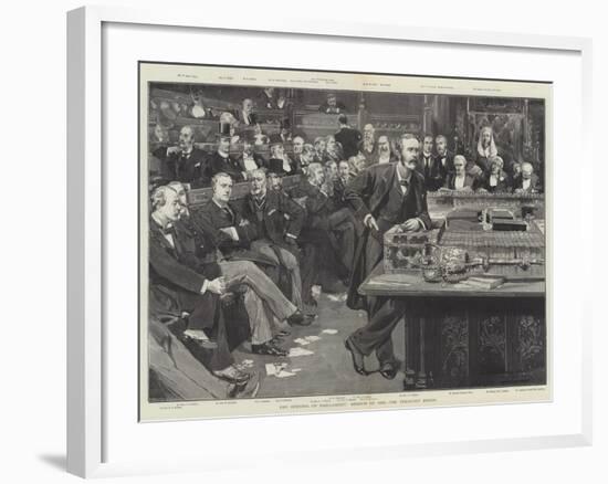 The Opening of Parliament, Session of 1892, the Treasury Bench-Thomas Walter Wilson-Framed Giclee Print