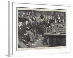 The Opening of Parliament, Session of 1892, the Treasury Bench-Thomas Walter Wilson-Framed Giclee Print