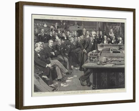 The Opening of Parliament, Session of 1892, the Treasury Bench-Thomas Walter Wilson-Framed Giclee Print