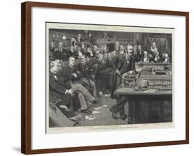 The Opening of Parliament, Session of 1892, the Treasury Bench-Thomas Walter Wilson-Framed Giclee Print