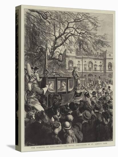 The Opening of Parliament, the Royal Procession in St James's Park-Godefroy Durand-Stretched Canvas