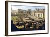 The Opening of Railway Line from Naples to Portici, 1840-Salvatore Fergola-Framed Giclee Print