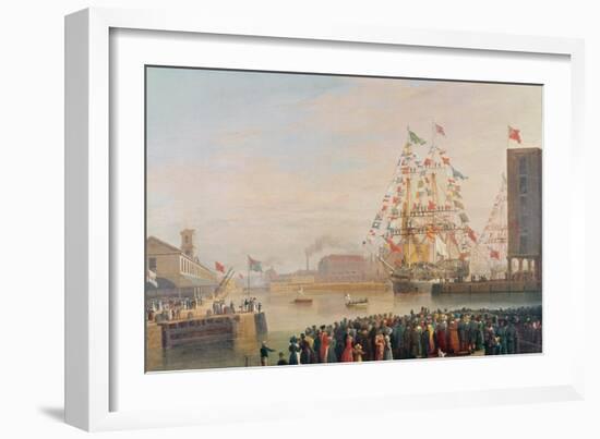 The Opening of St. Katherine's Dock, 25th October 1828-William John Huggins-Framed Premium Giclee Print