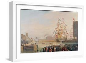 The Opening of St. Katherine's Dock, 25th October 1828-William John Huggins-Framed Premium Giclee Print