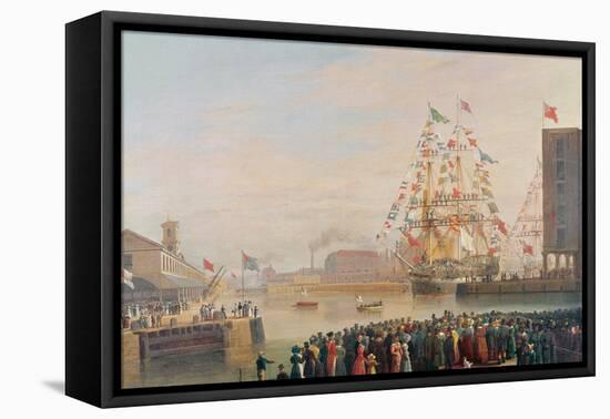 The Opening of St. Katherine's Dock, 25th October 1828-William John Huggins-Framed Stretched Canvas