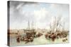 The Opening of Sunderland South Docks, 20 June, 1850-John Wilson Carmichael-Stretched Canvas