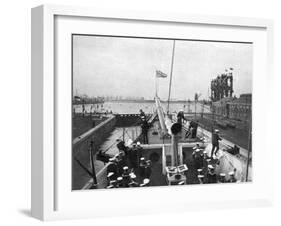 The Opening of the Alexandra Dock at Cardiff in 1907-null-Framed Giclee Print