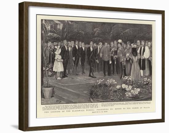 The Opening of the Blackwall Tunnel, Presenting Mr Binnie to the Prince of Wales-Henry Marriott Paget-Framed Giclee Print