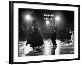 The Opening of the Castellana Hilton Hotel, Spanish Dancers Doing a Famenca Number in Patio-Yale Joel-Framed Photographic Print