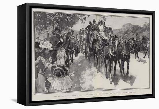 The Opening of the Coaching Season, the Meet of the Coaching Club at the Powder Magazine, Hyde Park-Frank Craig-Framed Stretched Canvas