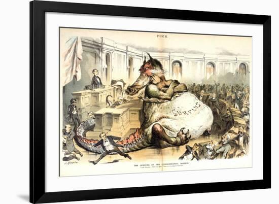 The Opening of the Congressional Session, 1887-Joseph Keppler-Framed Giclee Print