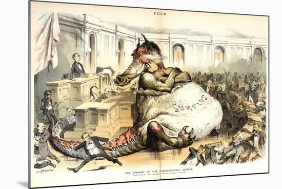 The Opening of the Congressional Session, 1887-Joseph Keppler-Mounted Giclee Print