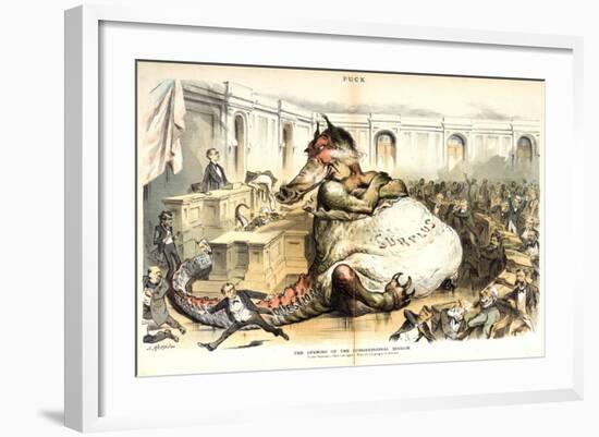 The Opening of the Congressional Session, 1887-Joseph Keppler-Framed Giclee Print