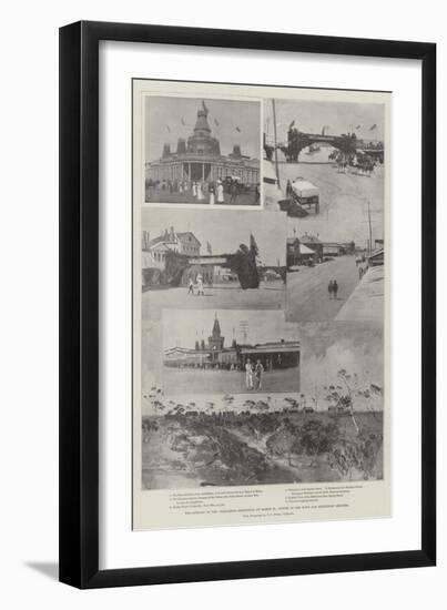 The Opening of the Coolgardie Exhibition on 21 March, Scenes in the Town and Exhibition Grounds-Henry Charles Seppings Wright-Framed Giclee Print