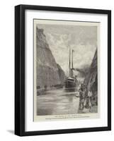 The Opening of the Corinth Canal-null-Framed Giclee Print