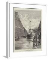 The Opening of the Corinth Canal-null-Framed Giclee Print